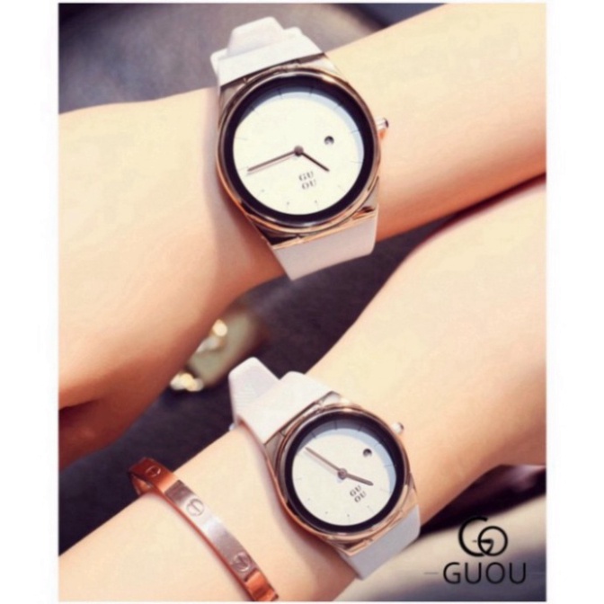 Đồng hồ nữ Guou 8160, thẻ bảo hành 12 tháng, dây silicon cao cấp mẫu mới nhất 2021 | BigBuy360 - bigbuy360.vn