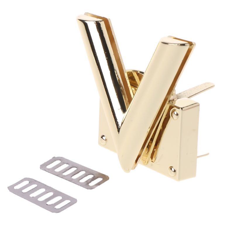 Khóa Kim Loại Cứng Hình Chữ V Cho Túi Xách Đeo Vai DIY
