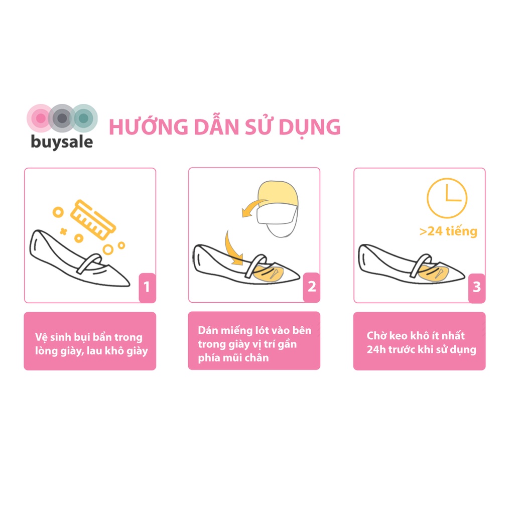 Lót giày cao gót, sandal chống trượt, đệm êm mũi chân, giảm đau ngón chân khi mang giày cao giày - Buysales - BSPK226