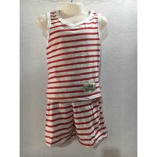 Set 5 bộ ba lỗ kẻ cotton cho bé