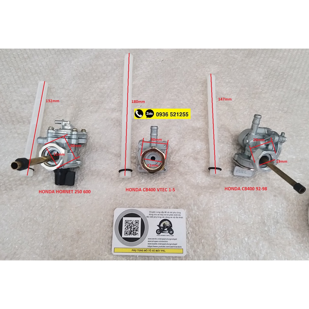 Khóa xăng Honda Hornet 250 CB250 CB500 CB600 …và các dòng xe tương ứng