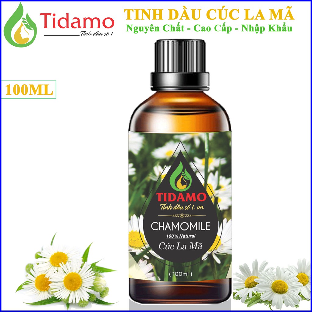 TINH DẦU CÚC LA MÃ 100ml - Tinh Dầu Hoa Cúc TIDAMO, Có Kiểm Nghiệm, Giúp Thư giãn, Bảo Vệ Sức Khỏe và Làm đẹp