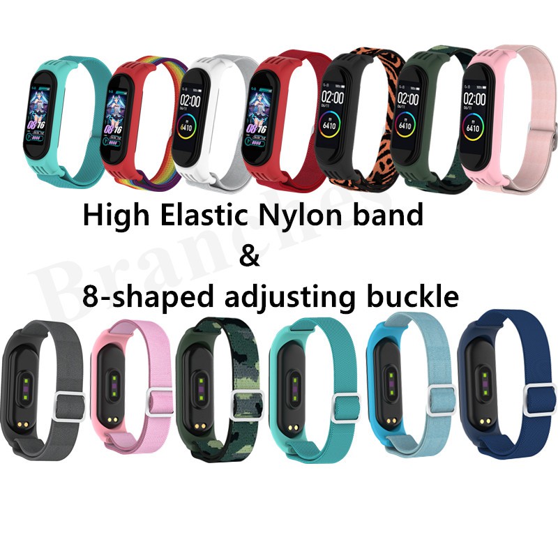 Dây đeo sợi nylon thay thế cho đồng hồ thông minh Xiaomi Mi Band 6 5 4 3