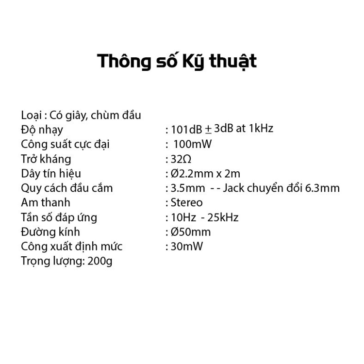 Tai Nghe Chụp Tai Kiểm Âm, Dùng Cho Ca Sỹ - Chính Hãng Takstar HD 2000 - Chuẩn Phòng Thu - Bảo Hành 12 Tháng