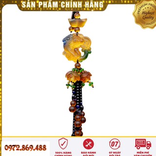 Khánh ngọc treo xe ô tô - Cá chép ngậm tiền phong thủy