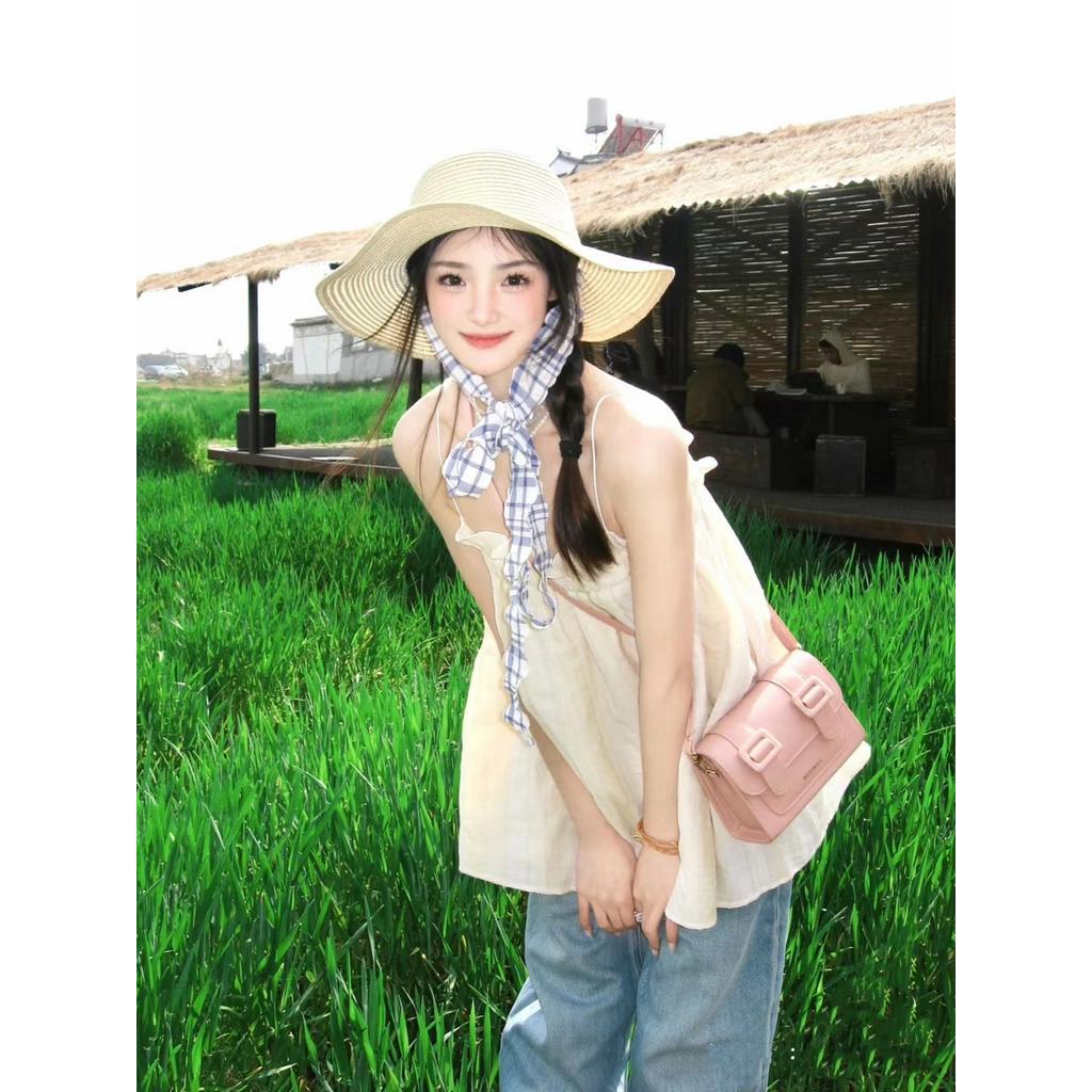 61889 Mùa Hè Dễ Thương Áo Yếm Ren Hàng Đầu Phụ Nữ