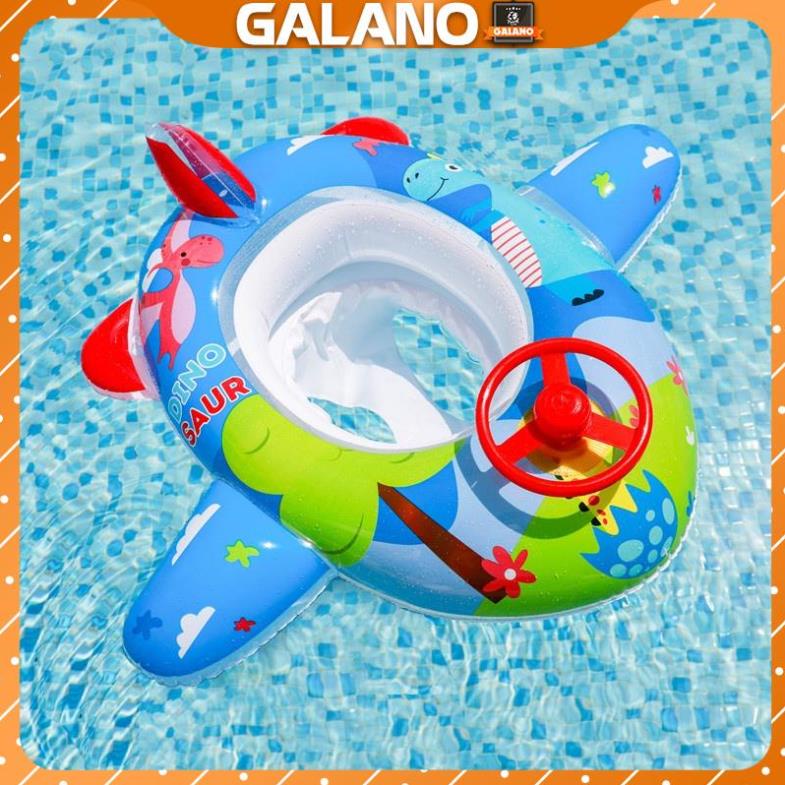 Phao bơi cho bé GALANO phao bơi chống lật có xỏ chân họa tiết máy bay dễ thương cho trẻ em SS-001400
