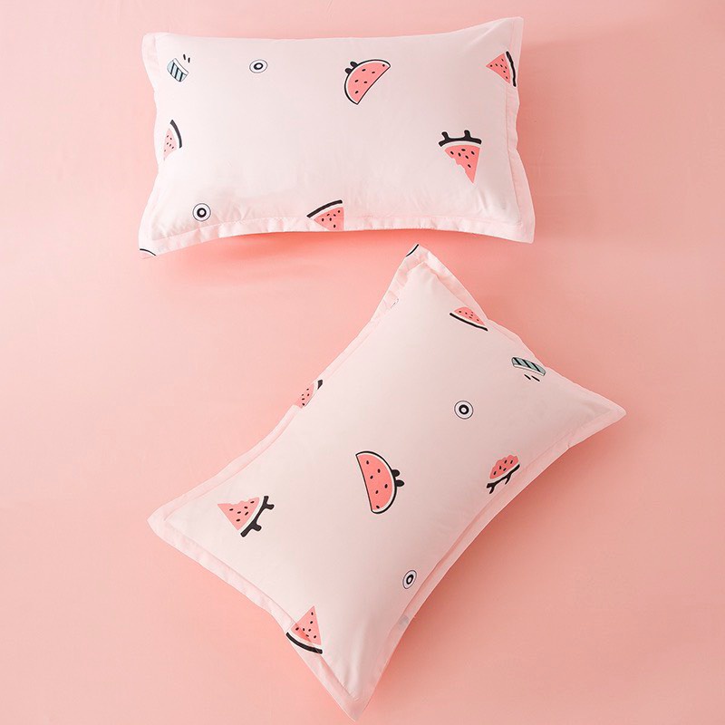 Combo Bộ Chăn Ga Gối, Ga Giường Cotton Poly Set 5 Món, 4 Món M2, M6, M8, 2M2 Hè Thu, Miễn Phí Bo Chun