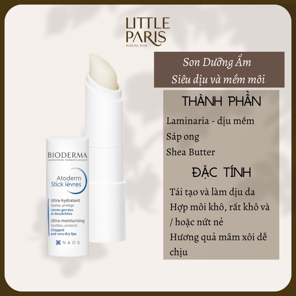 Son dưỡng Môi B i o Atoderm Stick | Hàng nội địa Pháp