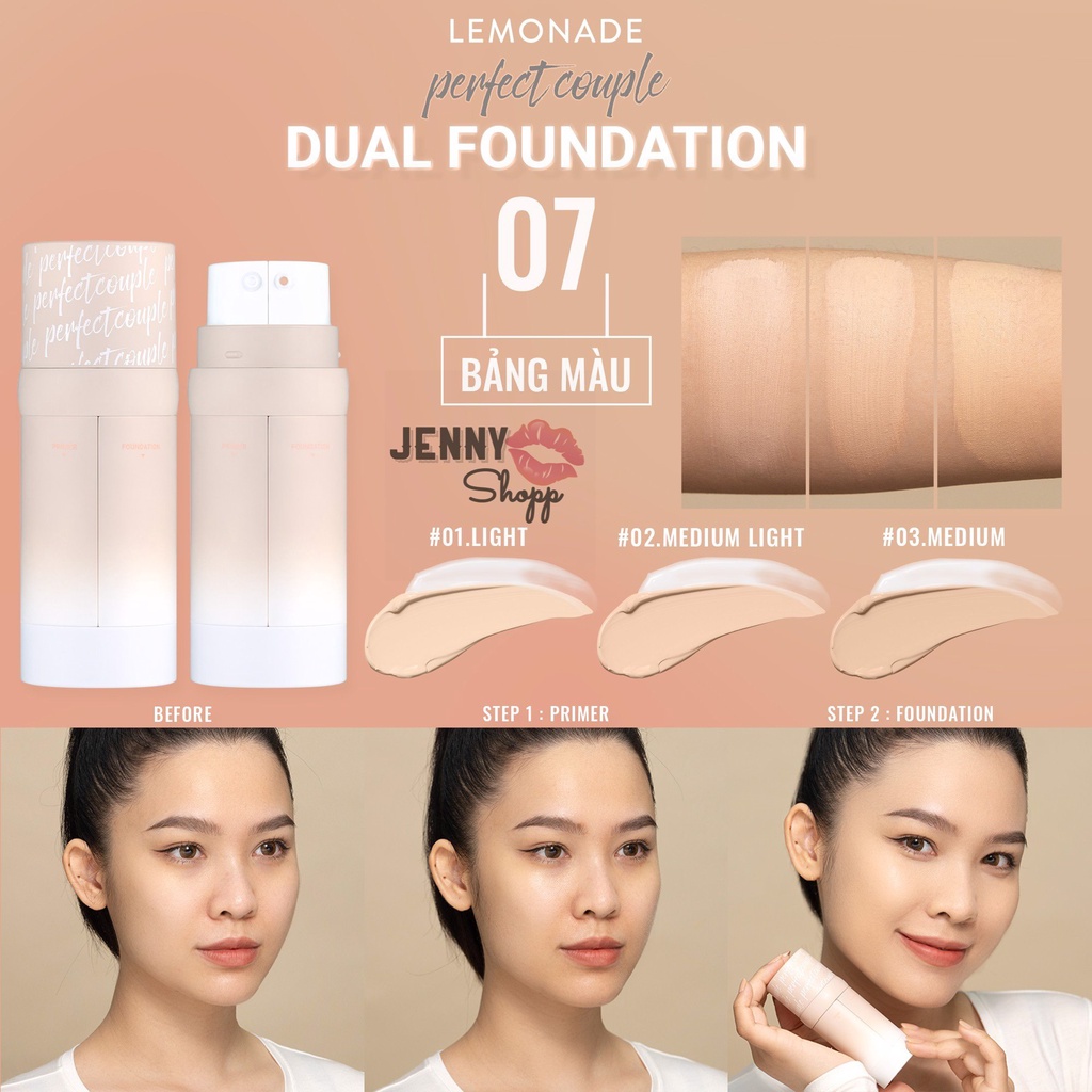 Kem Nền Lemonade Perfect Couple Dual Foundation