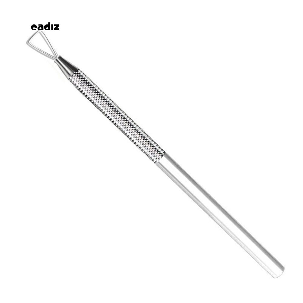 [Hàng mới về] Que đẩy loại bỏ sơn móng tay bằng thép không gỉ tiện lợi dễ sử dụng