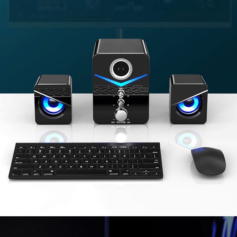 Loa Vi Tính 2.1 Gaming NOCI D-221 Super Bass Phiên Bản Cao Cấp Dùng Cho Máy Tính PC Laptop Điện Thoại