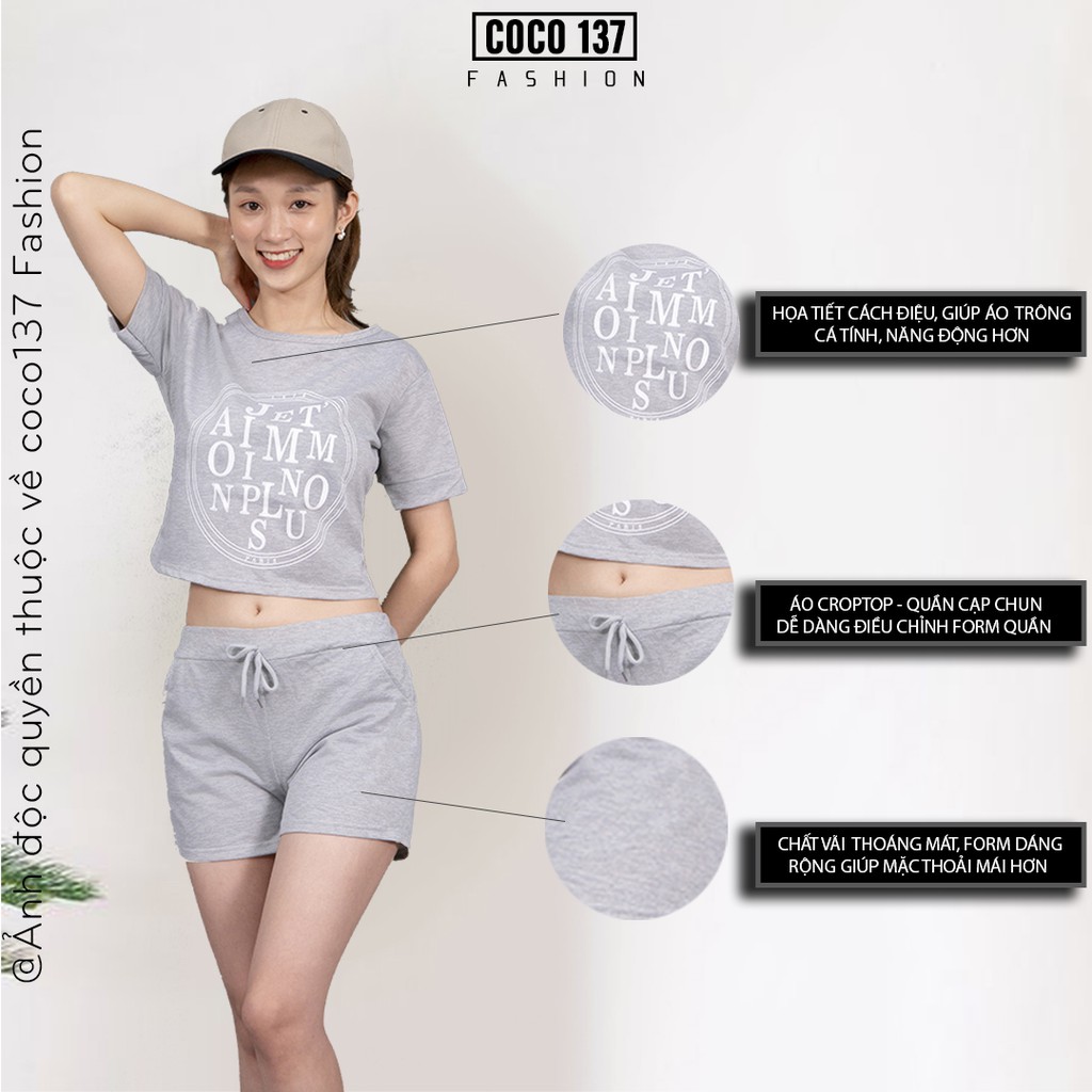 Đồ bộ nữ mặc nhà dễ thương pijama đẹp mùa hè set nữ sang chảnh COCO 137 – TTN05