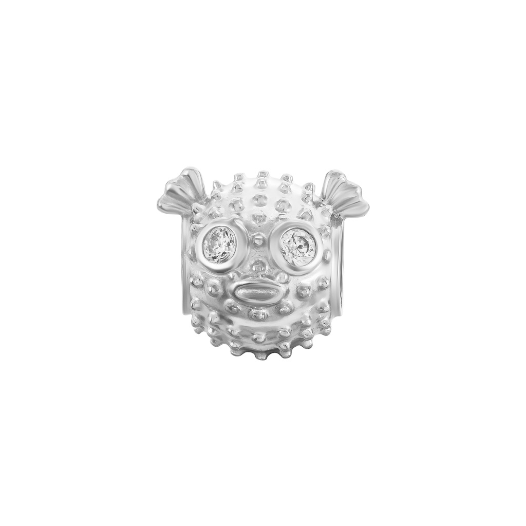 Hạt charm xỏ DIY PNJSilver hình cá nóc XM00W000017