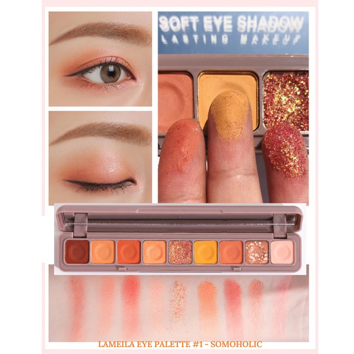Bảng phấn mắt 9 ô nội địa trung Lameila dễ thương Somoholic BM2 | BigBuy360 - bigbuy360.vn