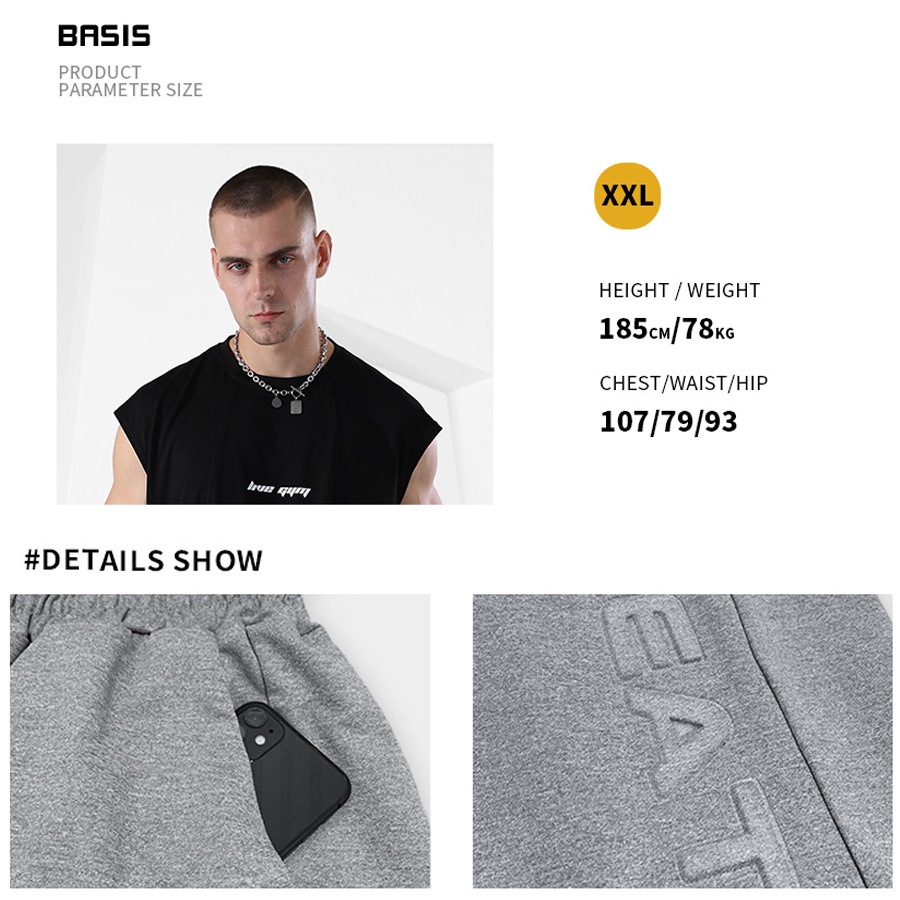 Quần Thể Thao Ống Rộng Ba Chiều In Chữ Thời Trang Thoải Mái Cho Nam Cỡ M-3XL