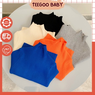Áo Len Cho Bé Trai 11-22Kg Áo Len Cổ Lọ Cho Bé Phong Cách Hàn Quốc