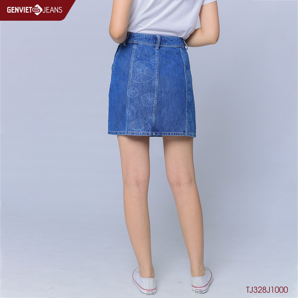 Chân váy jeans nữ TJ328J1000 GENVIET | BigBuy360 - bigbuy360.vn
