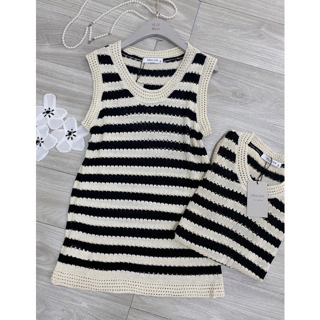 Váy cho bé gái, váy len mongtoghi kẻ ngang size 10-30kg cho bé