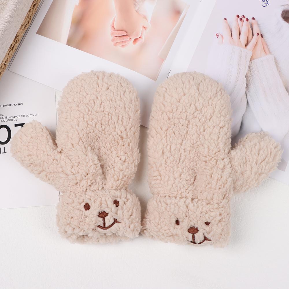 Găng Tay Gấu Bông Hoạt Hình Đeo Cổ Cho Bé