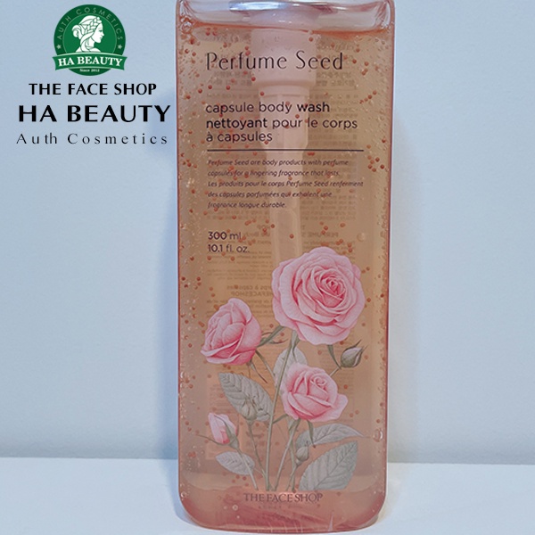 Sữa tắm dưỡng ẩm tốt trắng da thơm hương nước hoa hồng lưu hương lâu The Face Shop Perfume Seed Capsule Body Wash 300ml