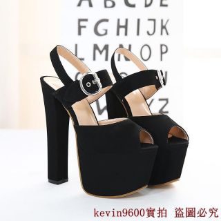 Giày cao gót đế trụ 16cm lẻ size 38