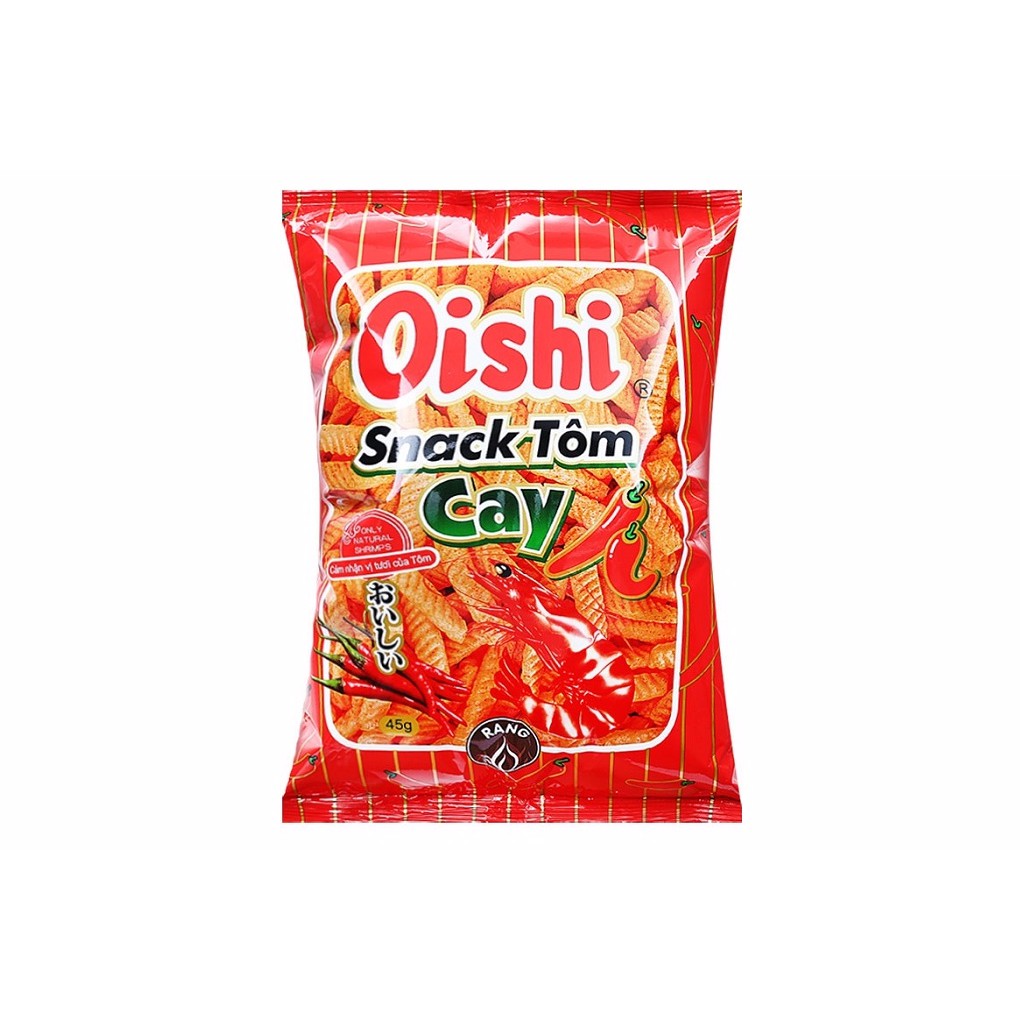 Snack tôm Oishi vị cay 45g