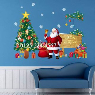 Decal Combo 4 tranh Noel - Giáng sinh - Merry Christmas