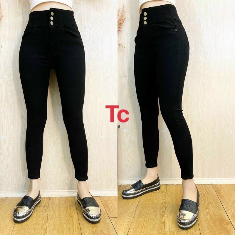 BIGSIZE Quần jeans cạp siu cao 3 cúc gen bụng có size đến 95KG