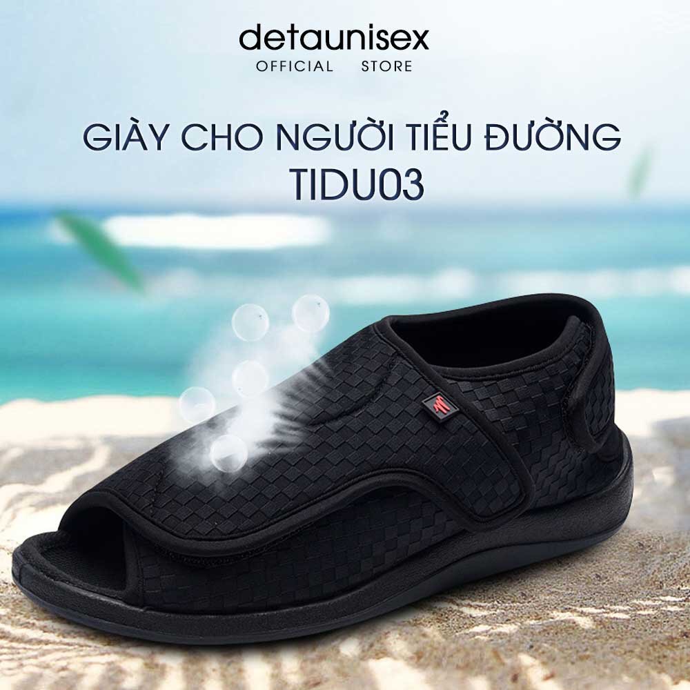 Giày sandal xé dán êm chân dành riêng cho người đau chân, người bệnh tiểu đường, gai gót chân - TIDU03