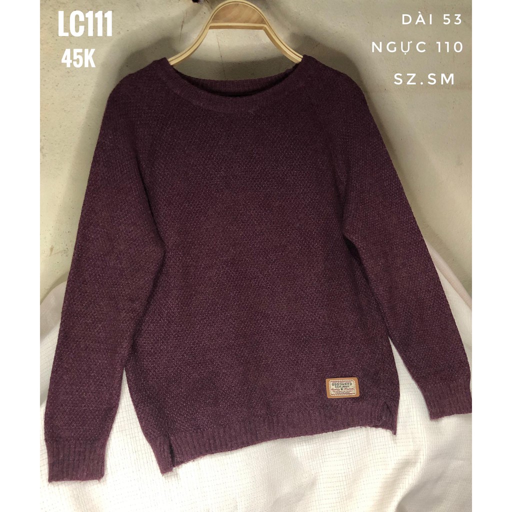 Áo len cao cấp nam nữ màu nâu lạ form size SM hàng2hand mã LCC111 TIEM2021