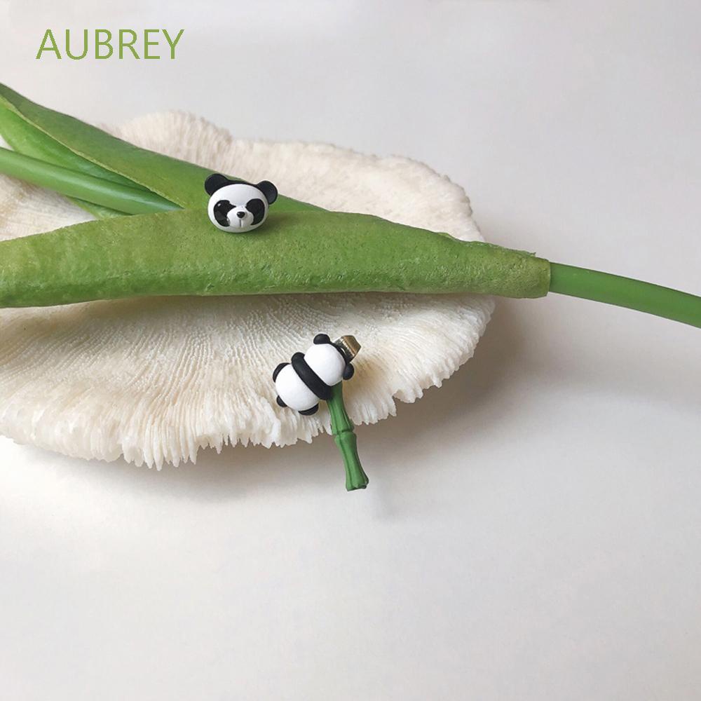 Aubrey Khuyên Tai Kim Loại Hình Gấu Trúc Nhiều Màu Thời Trang Cho Nữ