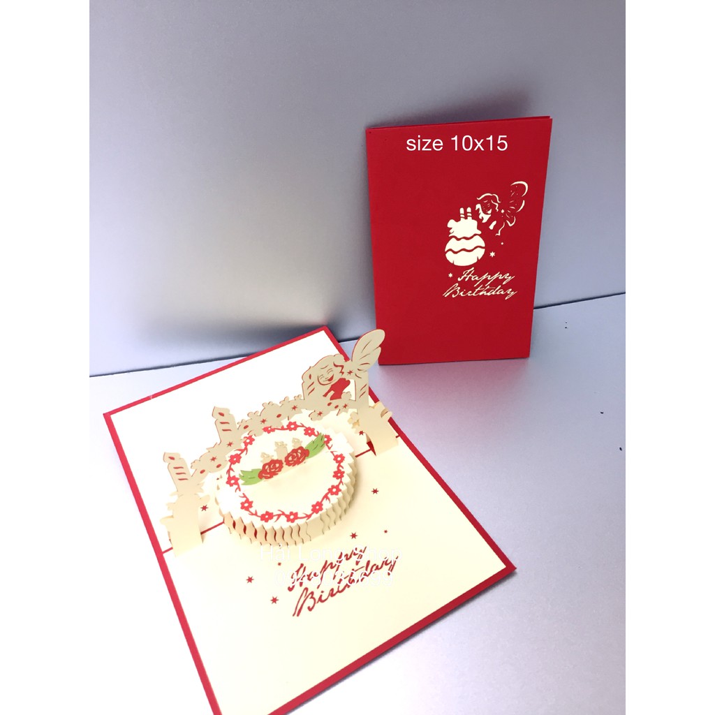 Bánh Sinh Nhật 4  - Birthday - Thiệp 3D