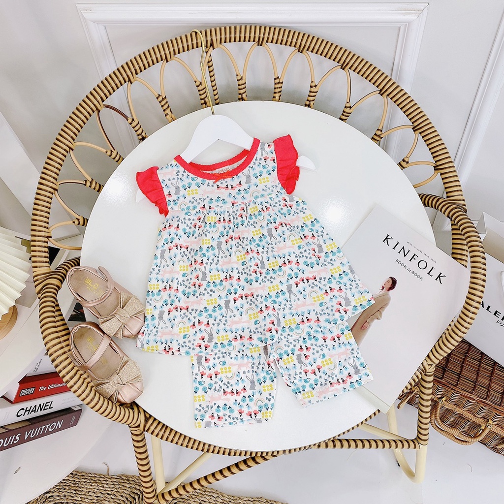 8-20kg Bộ bé gái cánh tiên dáng babydoll mẫu 2022 - BẢNG MÀU 4