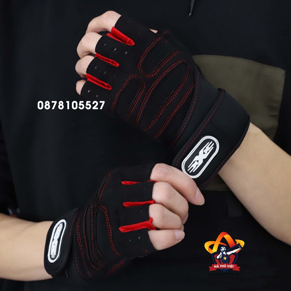 [P2] Găng tay thể thao tập Gym, Bao Tay Thể Thao, Phượt Chuyên Nghiệp, đai quấn cổ tay trợ lực, chất vải siêu bền
