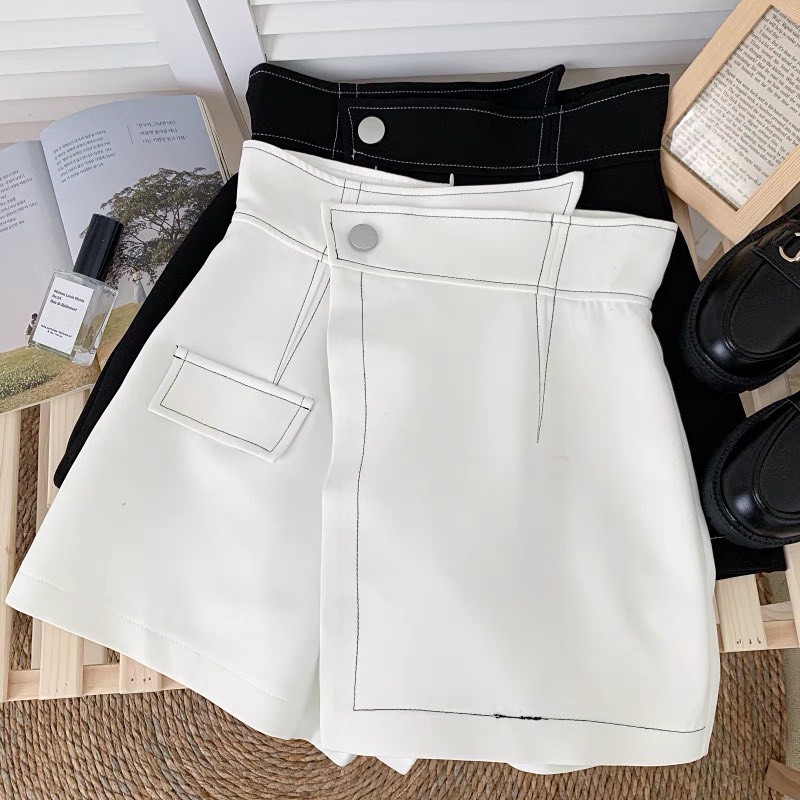 CHÂN VÁY CHỮ A PHỐI VIỀN ( CÓ QUẦN TRONG) [Moment House]