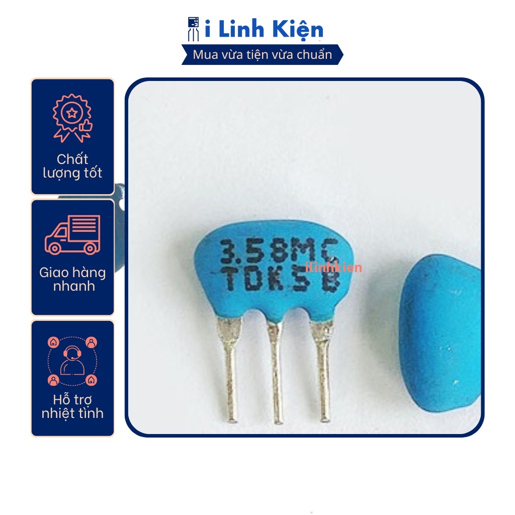 Thạch anh 3.58Mhz 3 chân cắm loại tốt