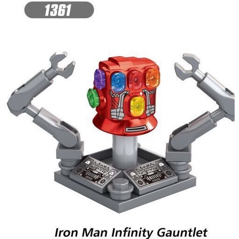 Đồ chơi mô hình nhân vật non lego mini figure - Găng tay vô cực Ironman (X1361), kèm theo 36 viên đá vô cực
