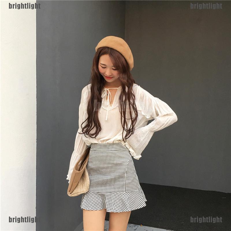 Chân Váy Chữ A Lưng Cao Thời Trang Hàn Quốc