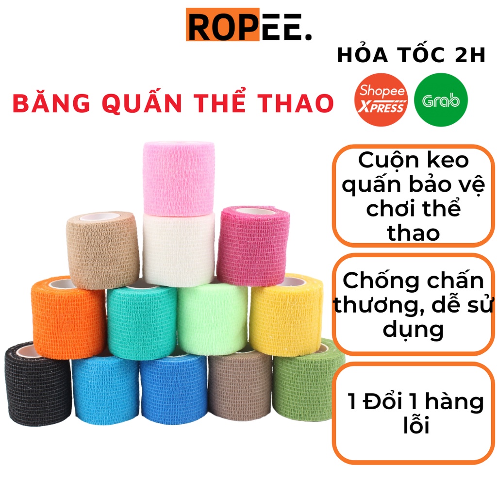 Băng keo thể thao, băng quấn thể thao quấn cổ tay cổ chân đầu gối chống chấn thương hỗ trợ tập luyện chơi thể thao