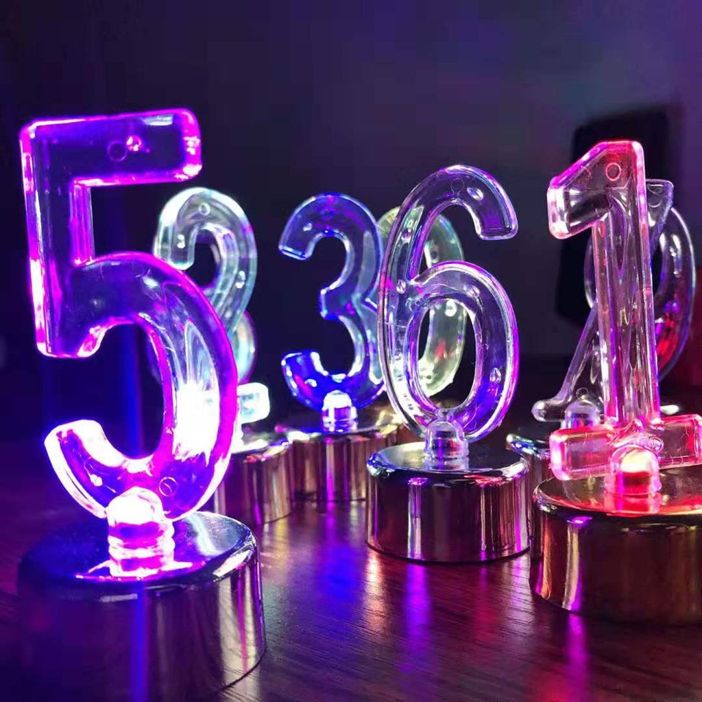 [Mã Cls2404A Giảm 30K Đơn 150K] Đèn Led Hình Chữ Số 3D 0 - 9 Tiện Dụng