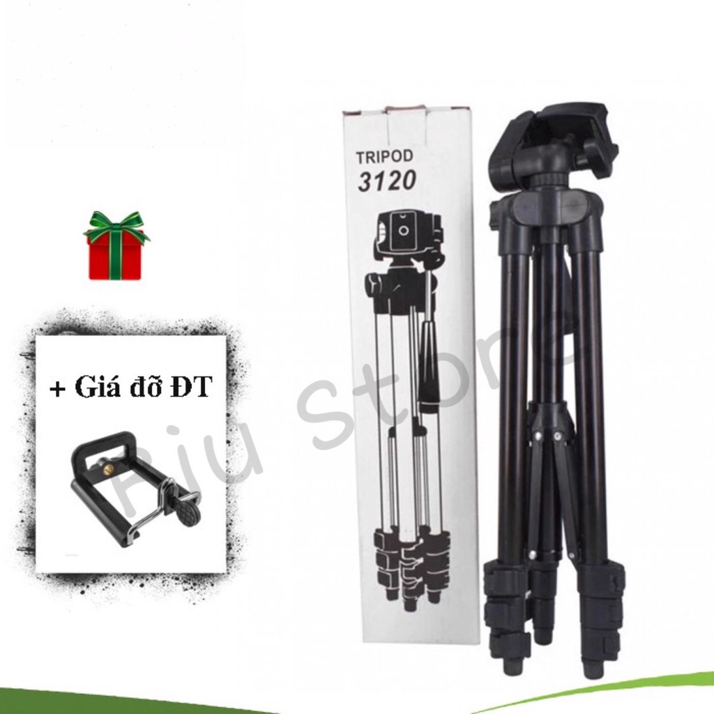 Gậy chụp ảnh 3 chân tripod 3120, 3110 kèm remote cứng cáp chắc chắn giá đỡ quay phim, livestream tặng đầu kẹp