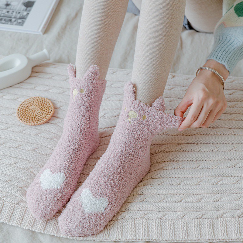 Vớ Bông Mềm Ấm Áp Hình Chân Mèo Dễ Thương Dành Cho Nữ