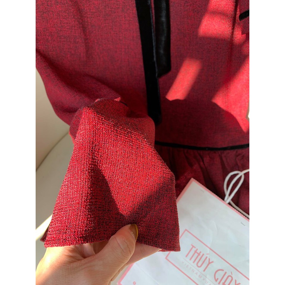 BÁN SỈ Váy đuôi cá dạ weet mỏng màu đỏ muối tiêu - clip test , hình thật | BigBuy360 - bigbuy360.vn