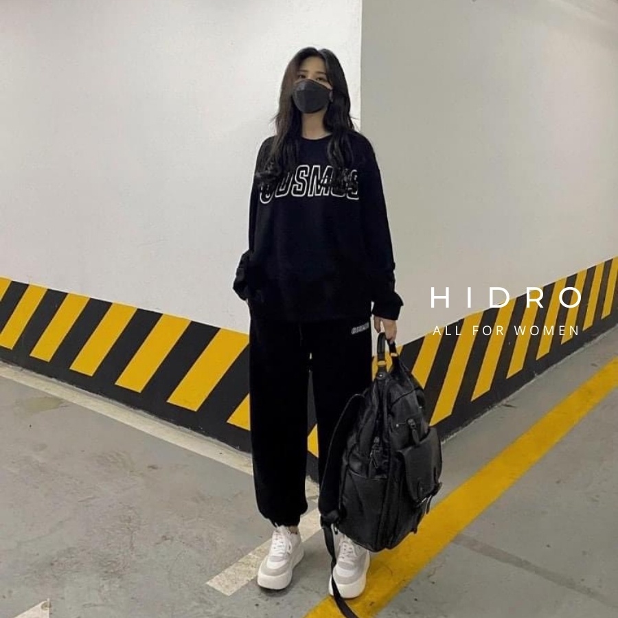 [Mã INCU20 giảm 20K đơn 150K] Set Nỉ Thể Thao HIDRO Áo Sweater Phối Quần Bo Gấu Nỉ Bông Dày Dặn | BigBuy360 - bigbuy360.vn