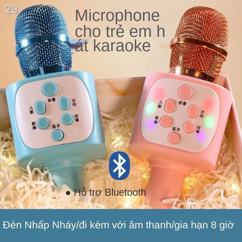 micro trẻ em hát karaoke máy đồ chơi âm thanh tích hợp điện thoại di động bluetooth không dây bé trai và gái