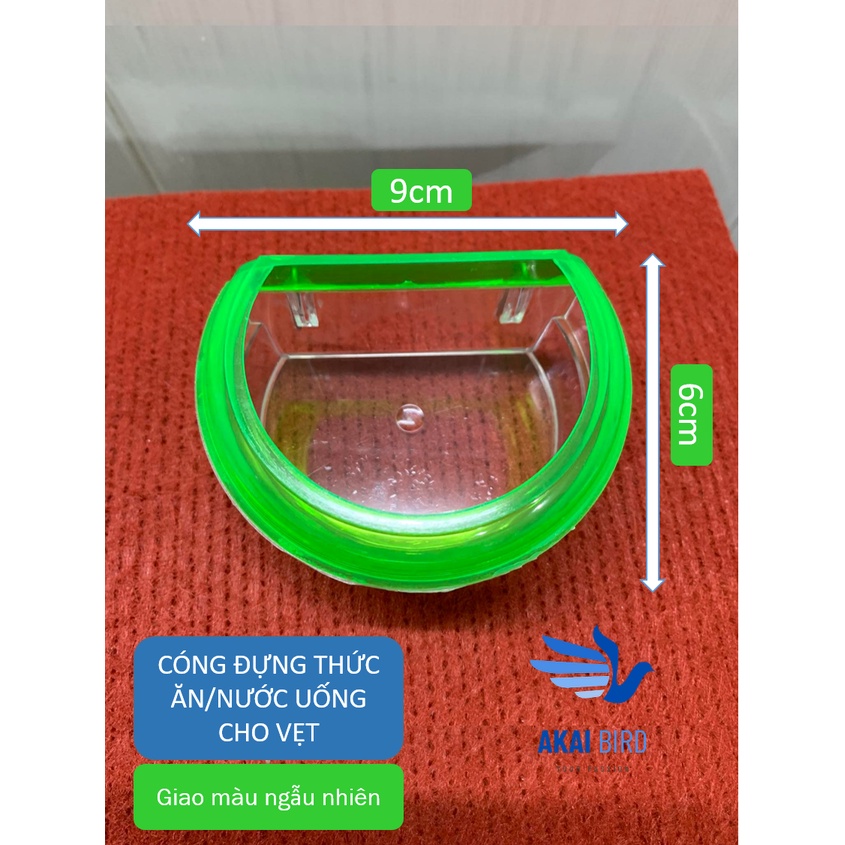 Cóng Đựng Thức Ăn / Nước Uống Chống Vẩy Cho Vẹt, Chim Cảnh....Hàng Thái Lan