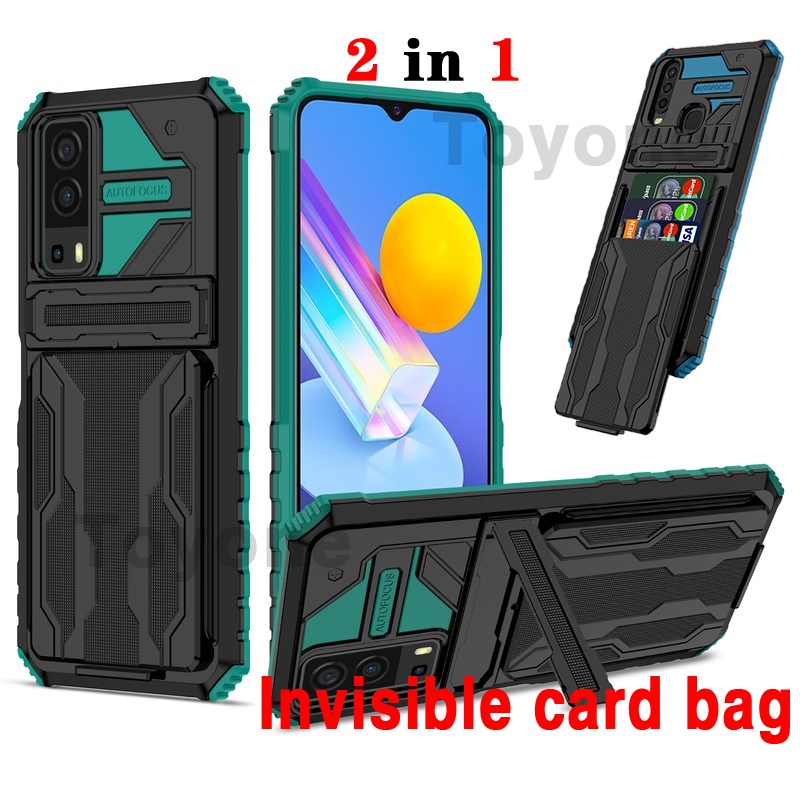 Ốp lưng giáp cứng có chân chống cho điện thoại Vivo Y72 5G Y53S