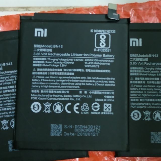 Pin  Xiaomi Redmi Note 4x mã BN43