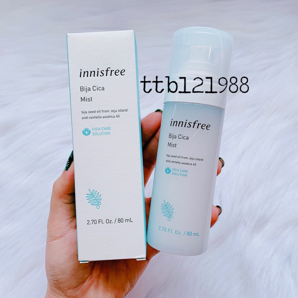 XỊT KHOÁNG GIẢM MỤN CƠ THỂ INNISFREE BIJA CICA MIST 80ml